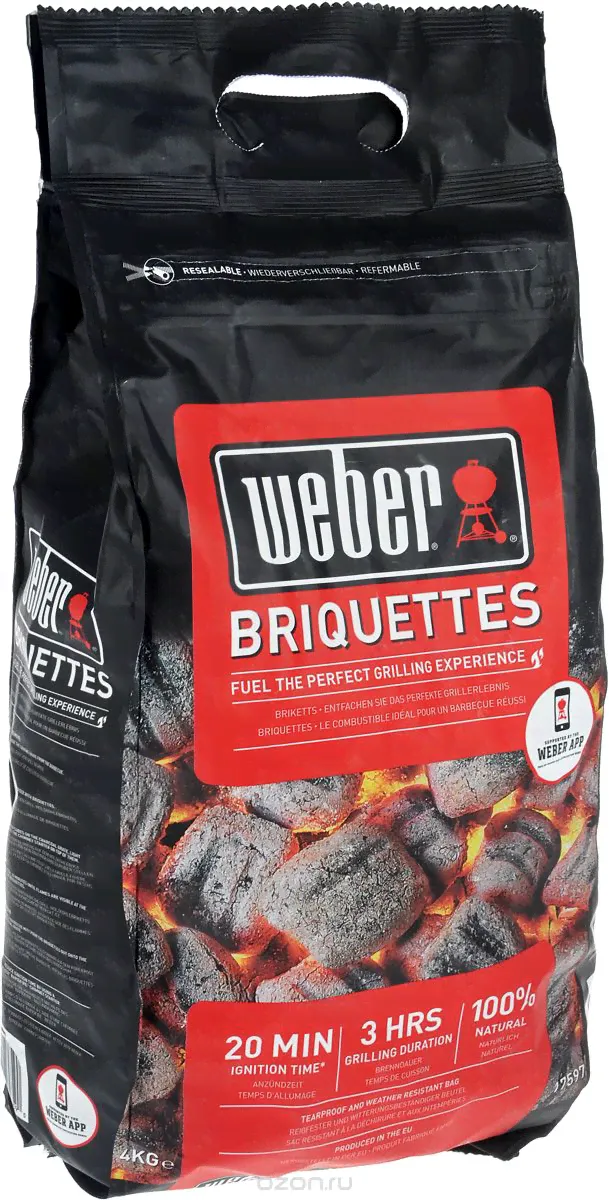 WEBER Угольные брикеты Weber, 4 кг.-0