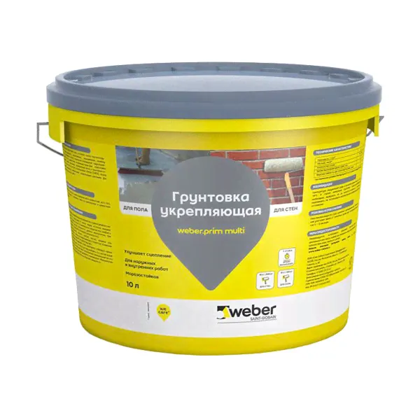 Грунтовка Weber Vetonit Prim multi универсальная акриловая 10 л