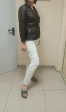Винтаж: Натуральный кожаный жакет, GERRY WEBER, размер 46-48