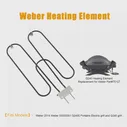 Нагревательный элемент для грилей Weber #70127-Q240 серии Q2400, заменяет Электрический нагревательный элемент для грилей Weber 55020001