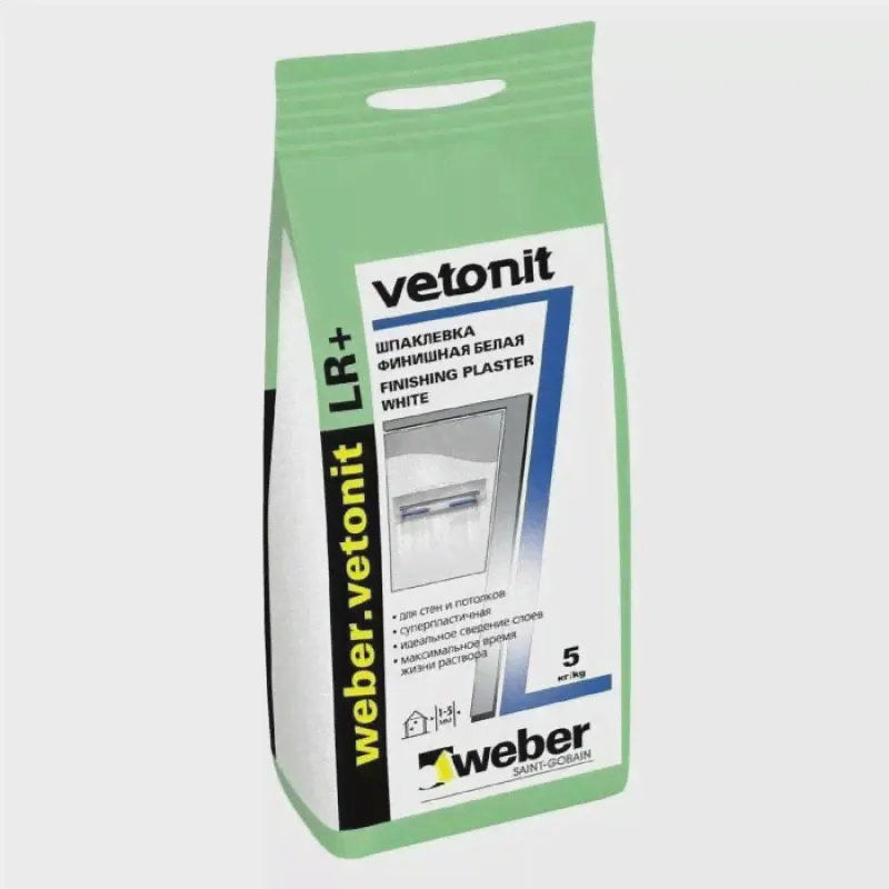 Шпаклевка Vetonit LR+ 5 кг Weber-0