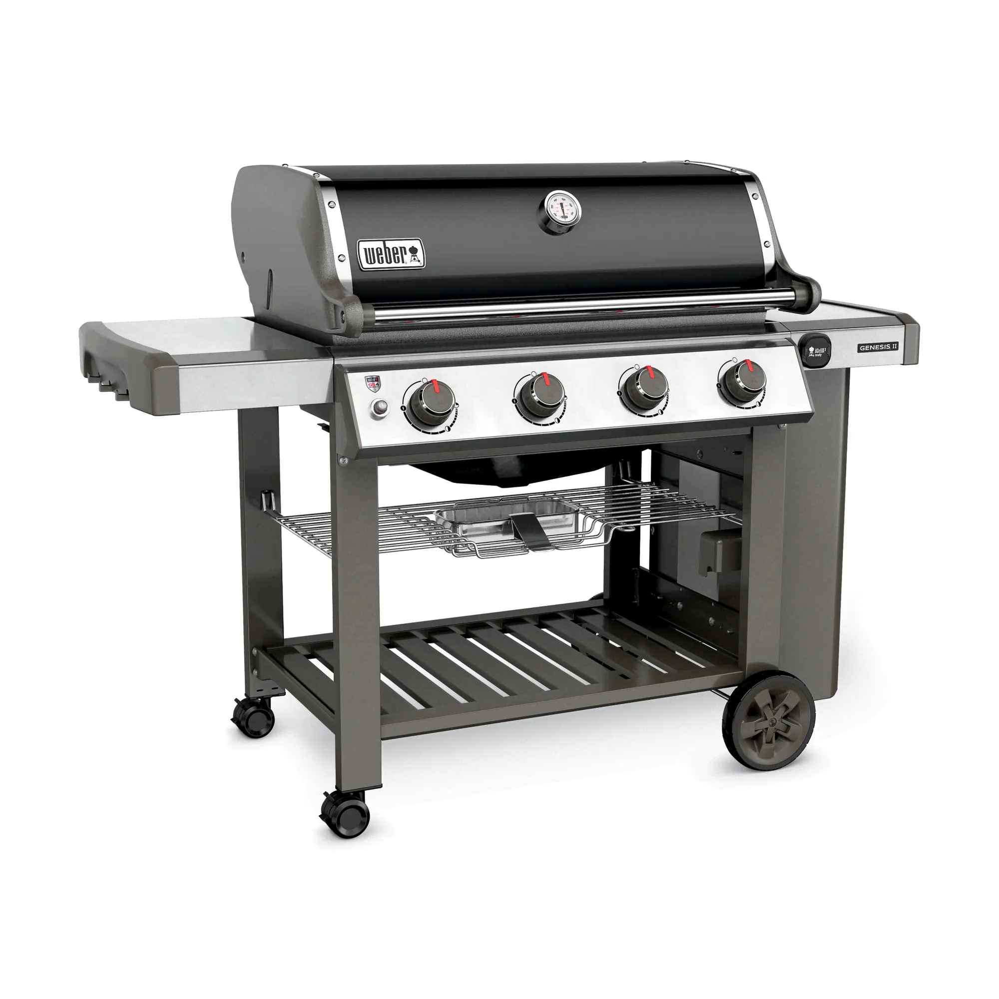 Гриль газовый Weber Genesis II e-410 gbs (62011175/62010175), цвет чёрный, размер 86х48-0