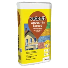Ветонит Штукатурка декоративная минеральная Weber-Vetonit min Короед 2мм (48шт/под)
